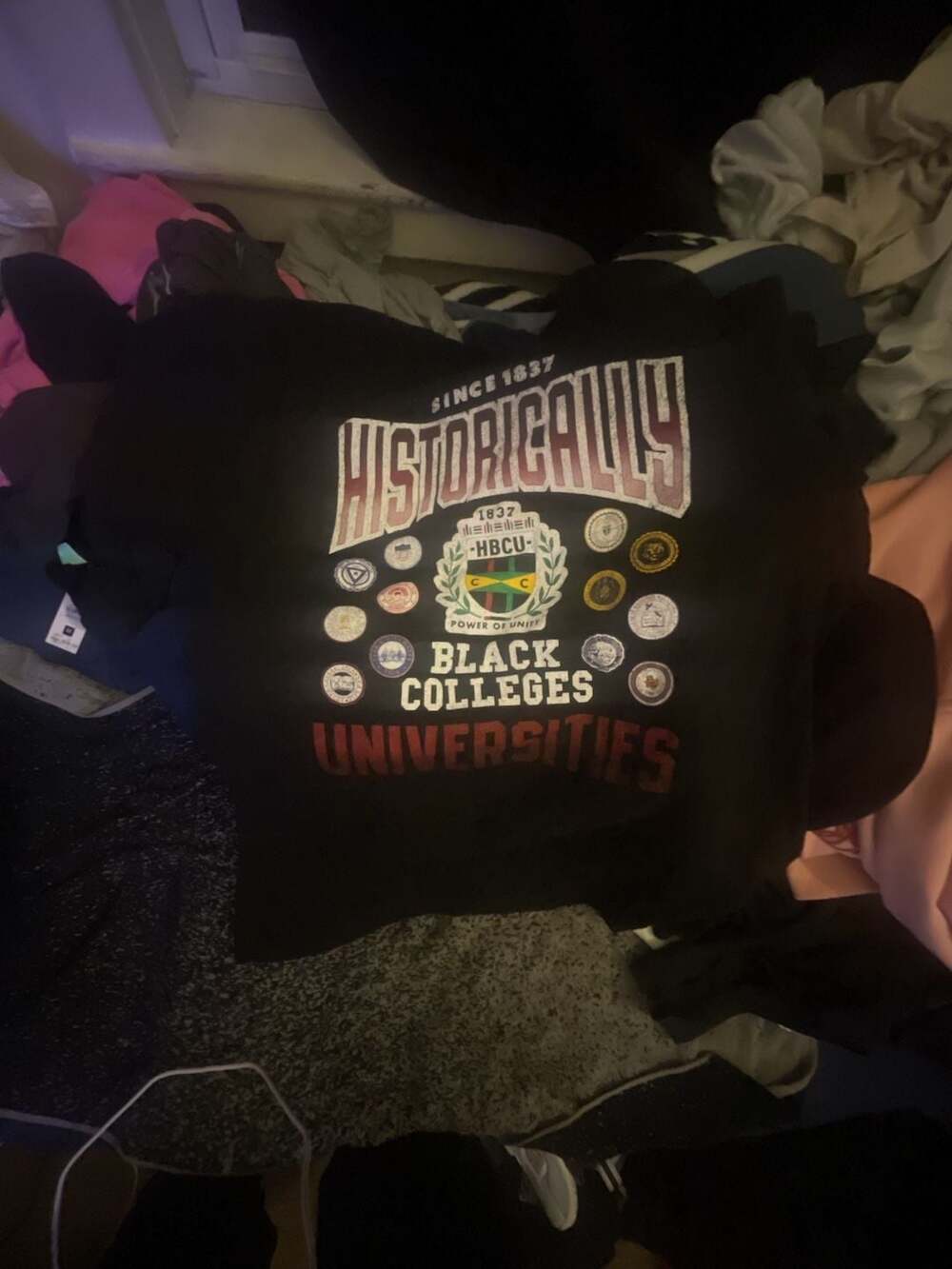 Cross Colours Men's Black T-Shirt Historically Black Colleges Universities HBCU